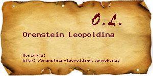 Orenstein Leopoldina névjegykártya